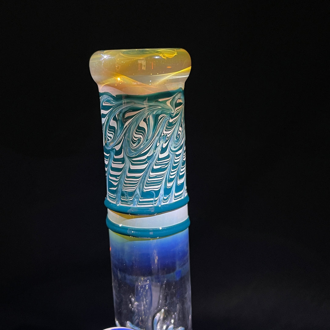 8" Bubble Color Rake Bong Glass Pipe Mary Jane's Glass