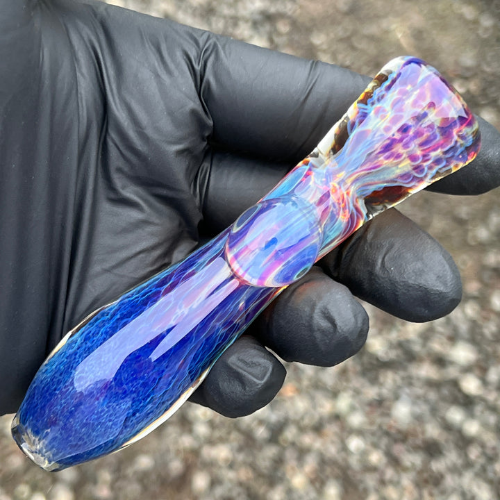 Purple Nebula Chillum Glass Pipe Tako Glass   