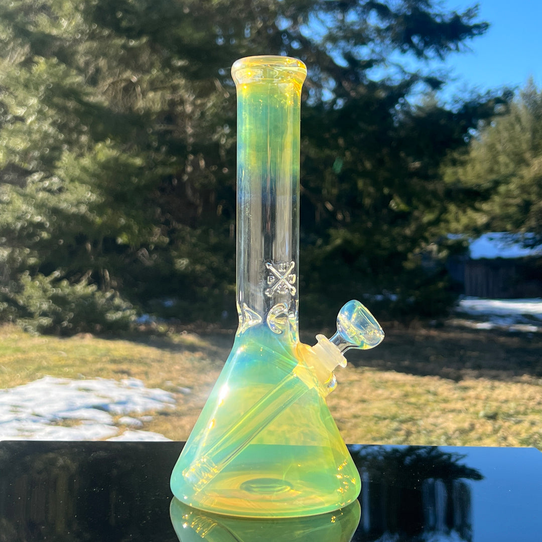 10.5" Fumed Beaker Bong Glass Pipe Mary Jane's Glass