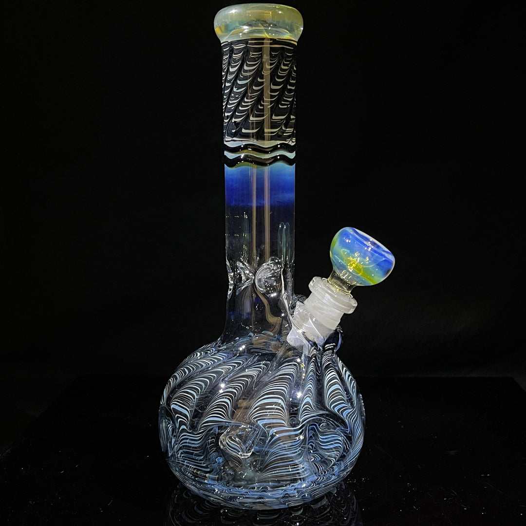 8" Bubble Color Rake Bong Glass Pipe Mary Jane's Glass