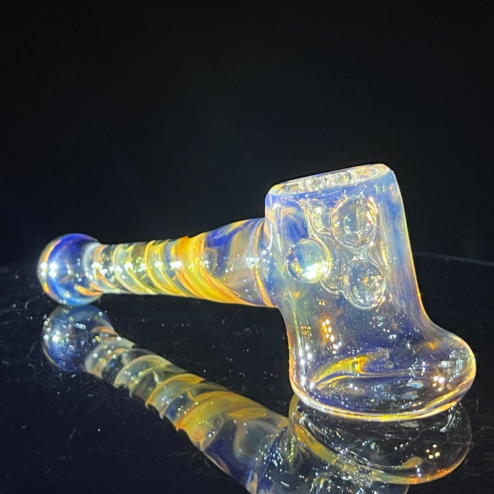 Silver Fumed Hash Hammer Glass Pipe Crondo Glassics   