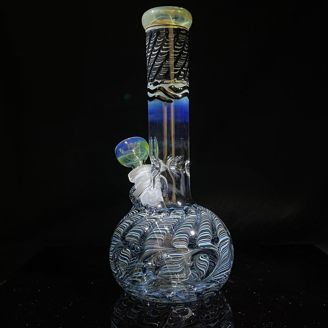 8" Bubble Color Rake Bong Glass Pipe Mary Jane's Glass