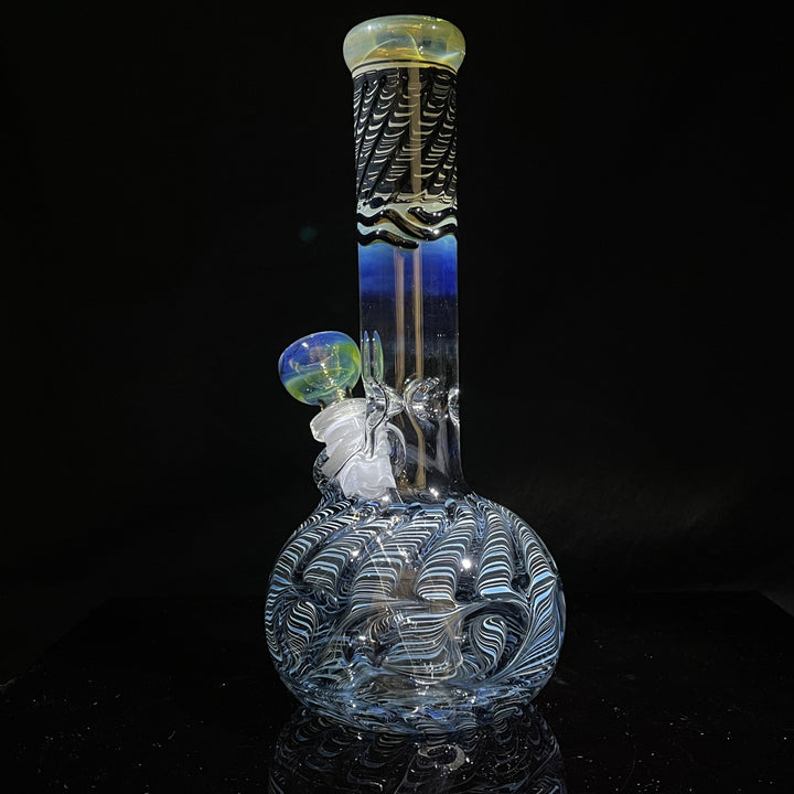 8" Bubble Color Rake Bong Glass Pipe Mary Jane's Glass