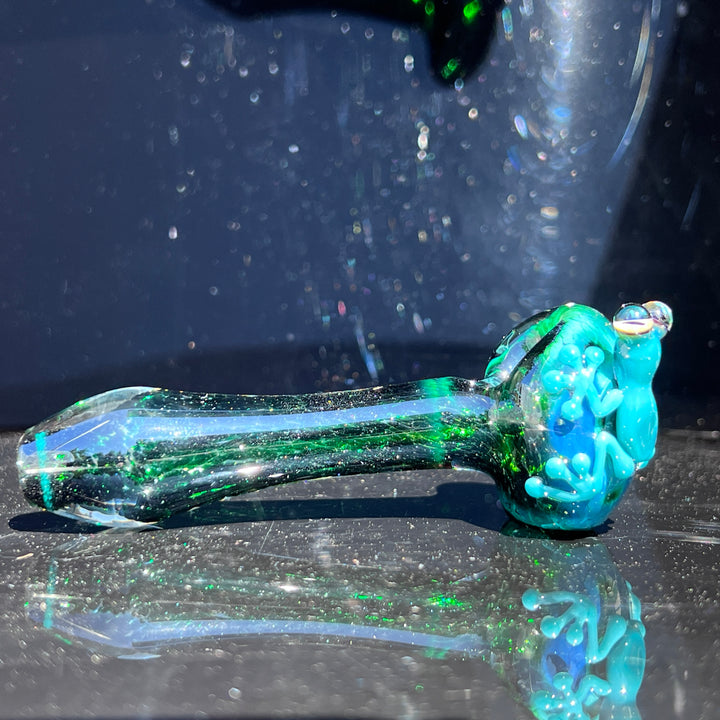 Green Frog Spoon Glass Pipe Beezy Glass   