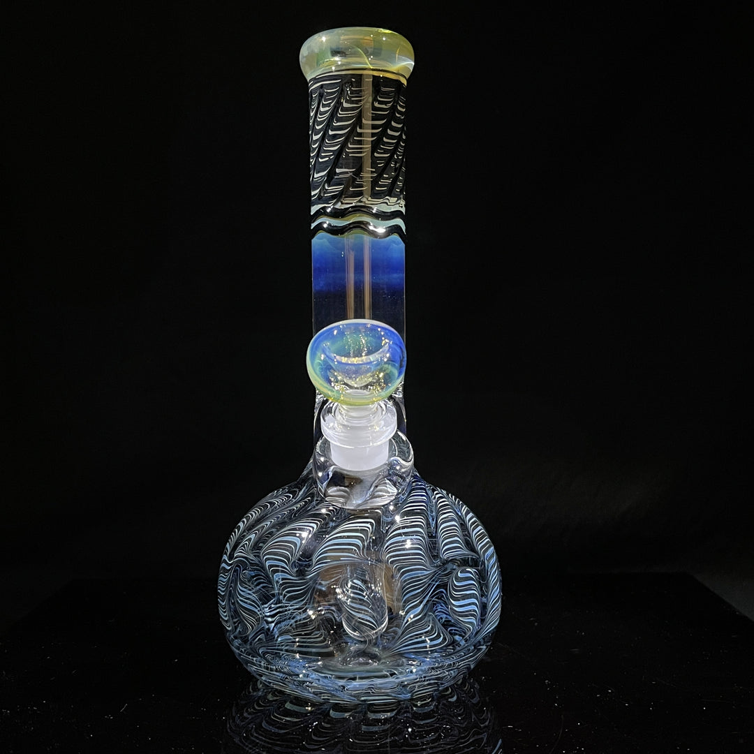 8" Bubble Color Rake Bong Glass Pipe Mary Jane's Glass