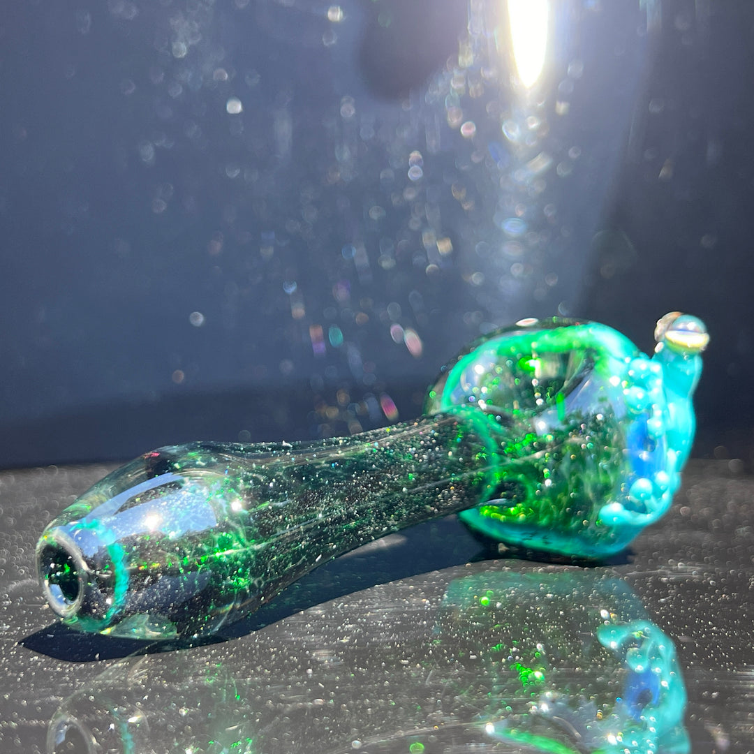 Green Frog Spoon Glass Pipe Beezy Glass   