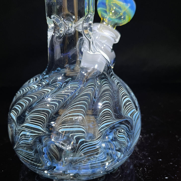 8" Bubble Color Rake Bong Glass Pipe Mary Jane's Glass