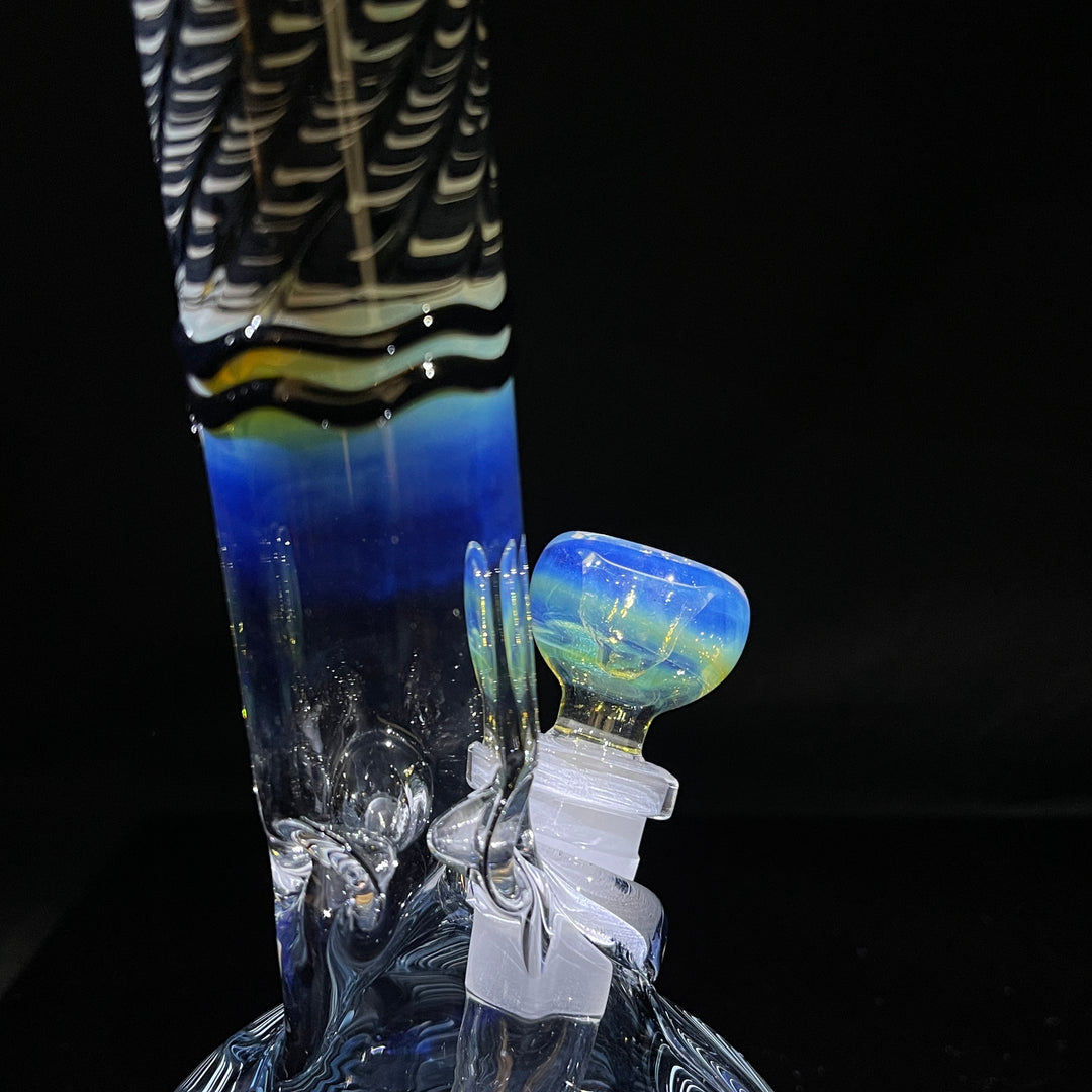 8" Bubble Color Rake Bong Glass Pipe Mary Jane's Glass