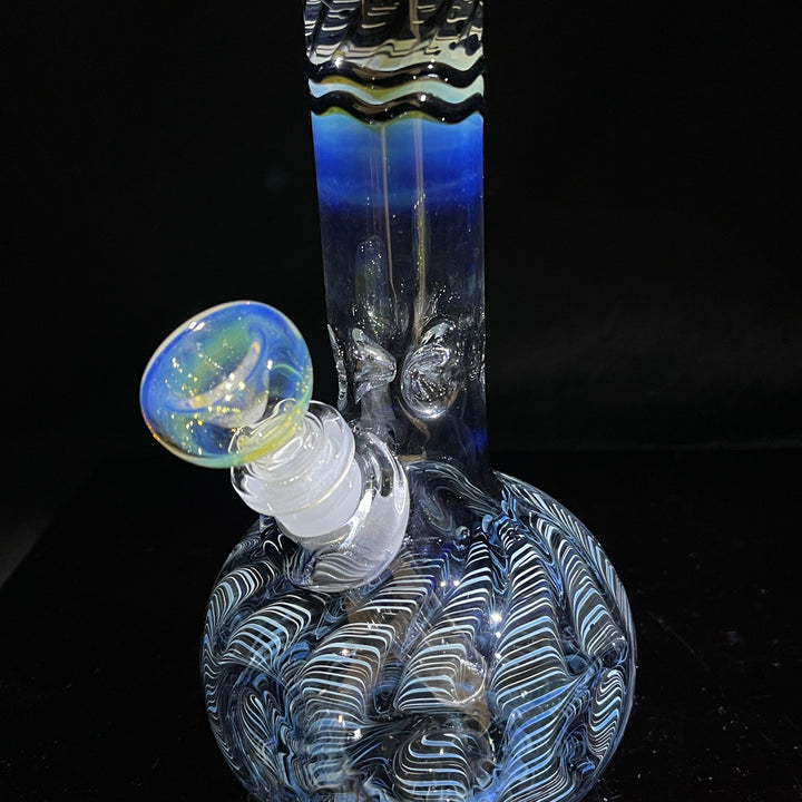 8" Bubble Color Rake Bong Glass Pipe Mary Jane's Glass