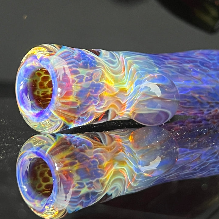 Purple Nebula Chillum Glass Pipe Tako Glass   