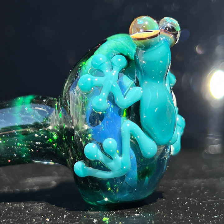 Green Frog Spoon Glass Pipe Beezy Glass   