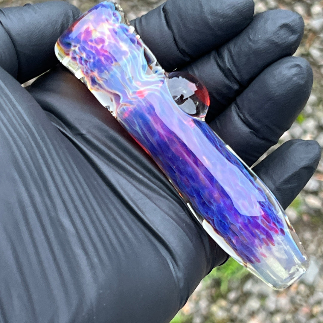 Purple Nebula Chillum Glass Pipe Tako Glass   