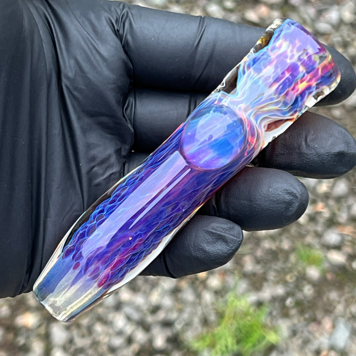 Purple Nebula Chillum Glass Pipe Tako Glass   