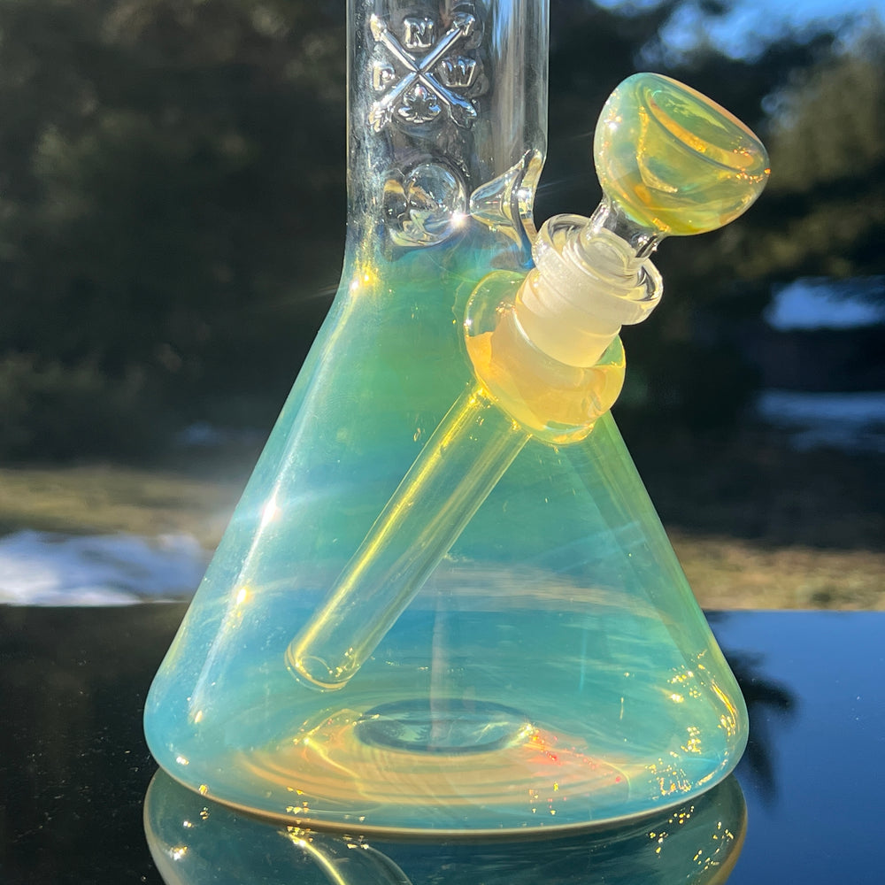 10.5" Fumed Beaker Bong Glass Pipe Mary Jane's Glass