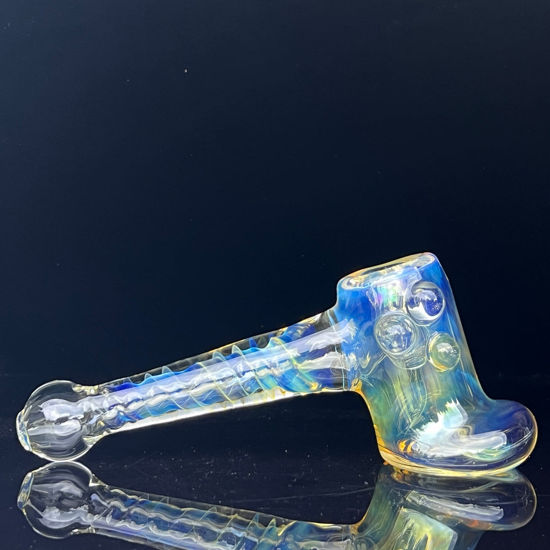 Silver Fumed Hash Hammer Glass Pipe Crondo Glassics   