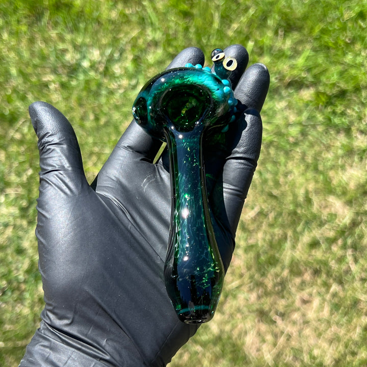 Green Frog Spoon Glass Pipe Beezy Glass   