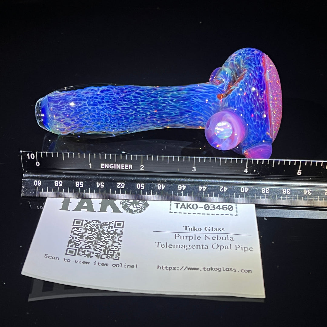 Purple Nebula Telemagenta Opal Pipe Glass Pipe Tako Glass   