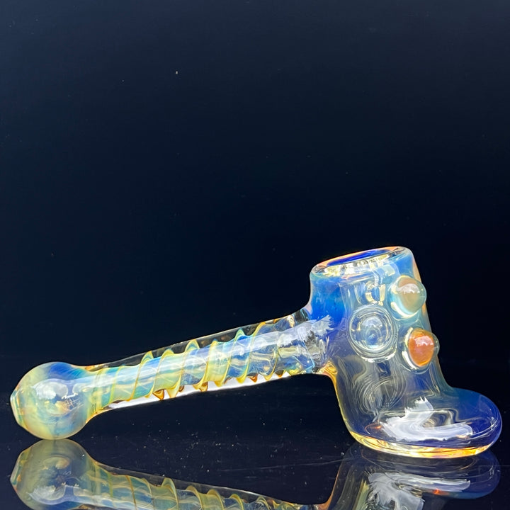 Silver Fumed Hash Hammer Glass Pipe Crondo Glassics   