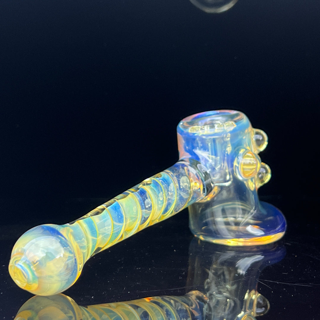 Silver Fumed Hash Hammer Glass Pipe Crondo Glassics   