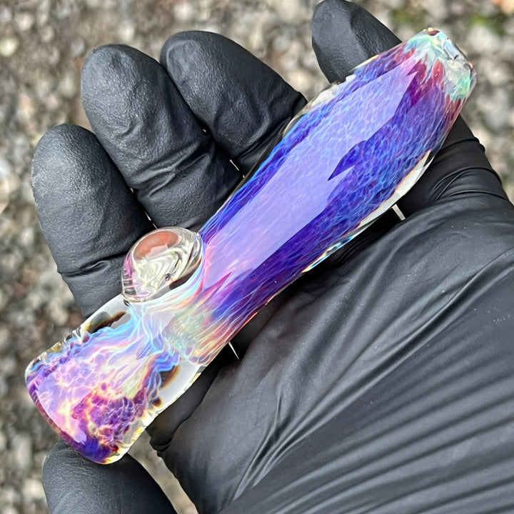 Purple Nebula Chillum Glass Pipe Tako Glass   