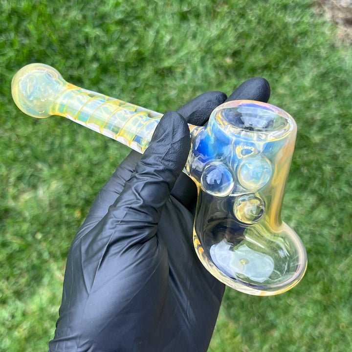 Silver Fumed Hash Hammer Glass Pipe Crondo Glassics   