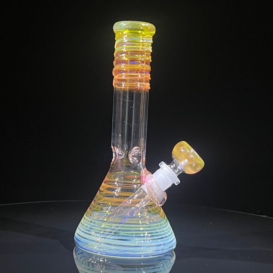 8" Fumed Beaker Bong Glass Pipe Mary Jane's Glass