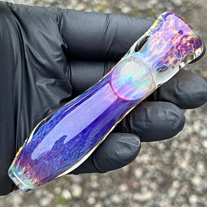 Purple Nebula Chillum Glass Pipe Tako Glass   