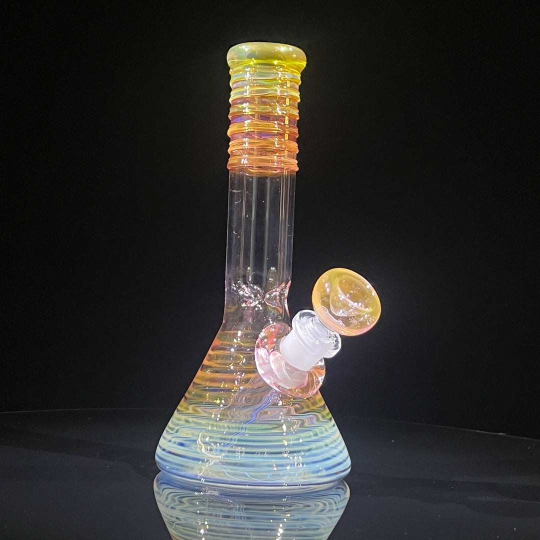 8" Fumed Beaker Bong Glass Pipe Mary Jane's Glass