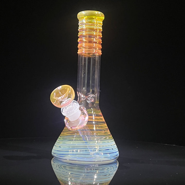 8" Fumed Beaker Bong Glass Pipe Mary Jane's Glass