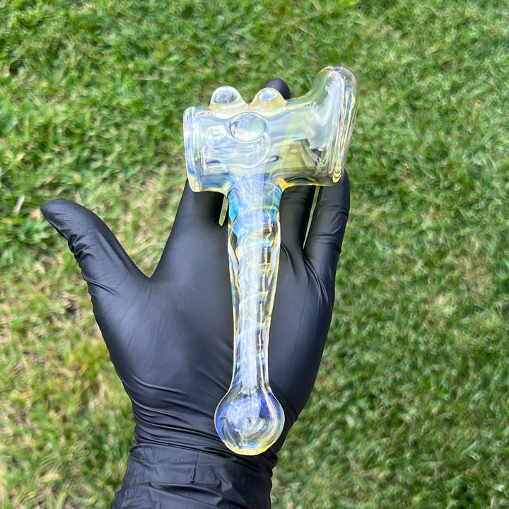 Silver Fumed Hash Hammer Glass Pipe Crondo Glassics   