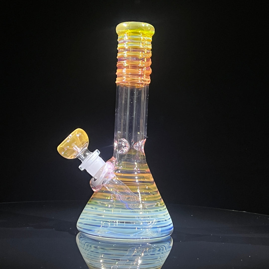 8" Fumed Beaker Bong Glass Pipe Mary Jane's Glass