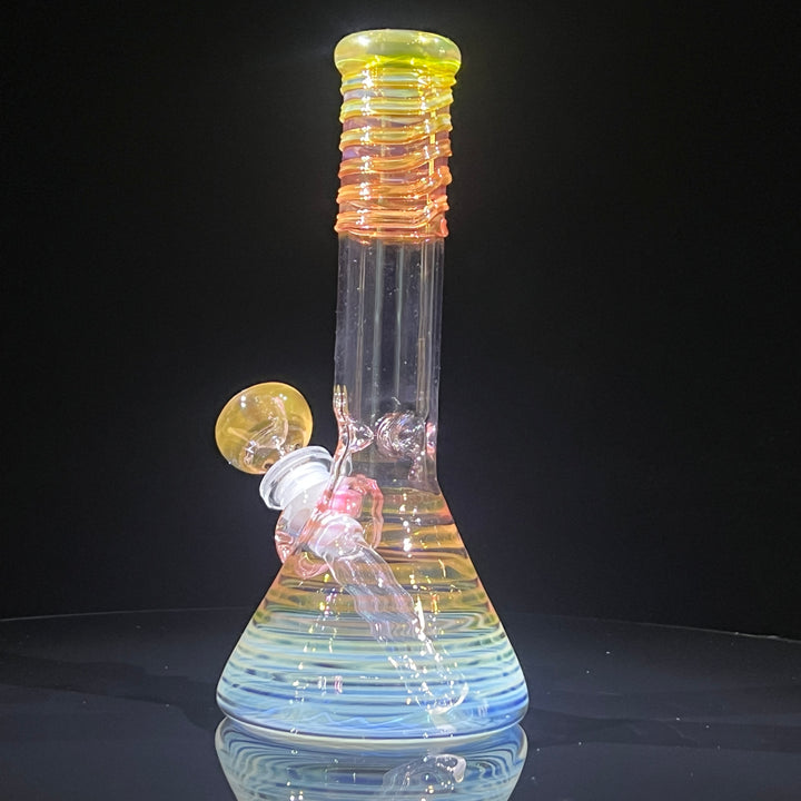 8" Fumed Beaker Bong Glass Pipe Mary Jane's Glass