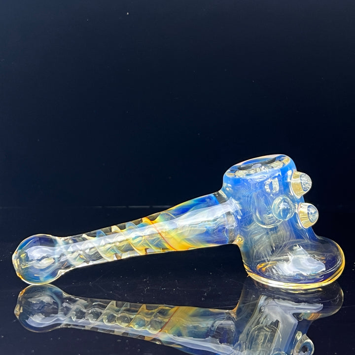 Silver Fumed Hash Hammer Glass Pipe Crondo Glassics   