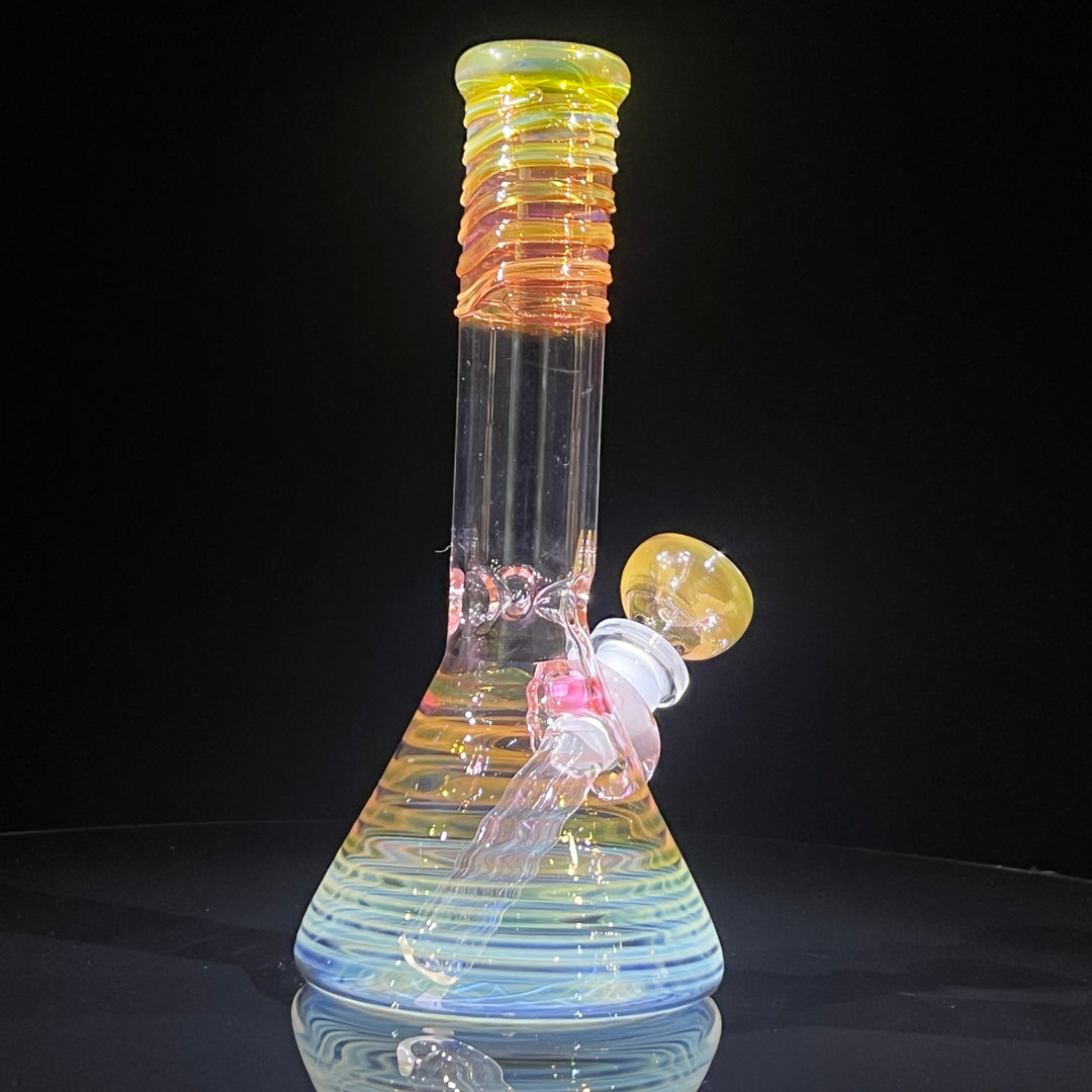 8" Fumed Beaker Bong Glass Pipe Mary Jane's Glass