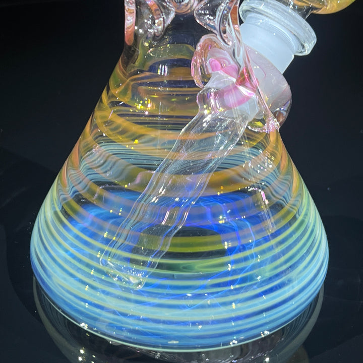 8" Fumed Beaker Bong Glass Pipe Mary Jane's Glass