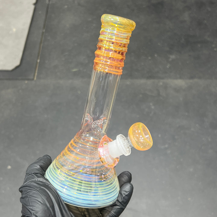 8" Fumed Beaker Bong Glass Pipe Mary Jane's Glass