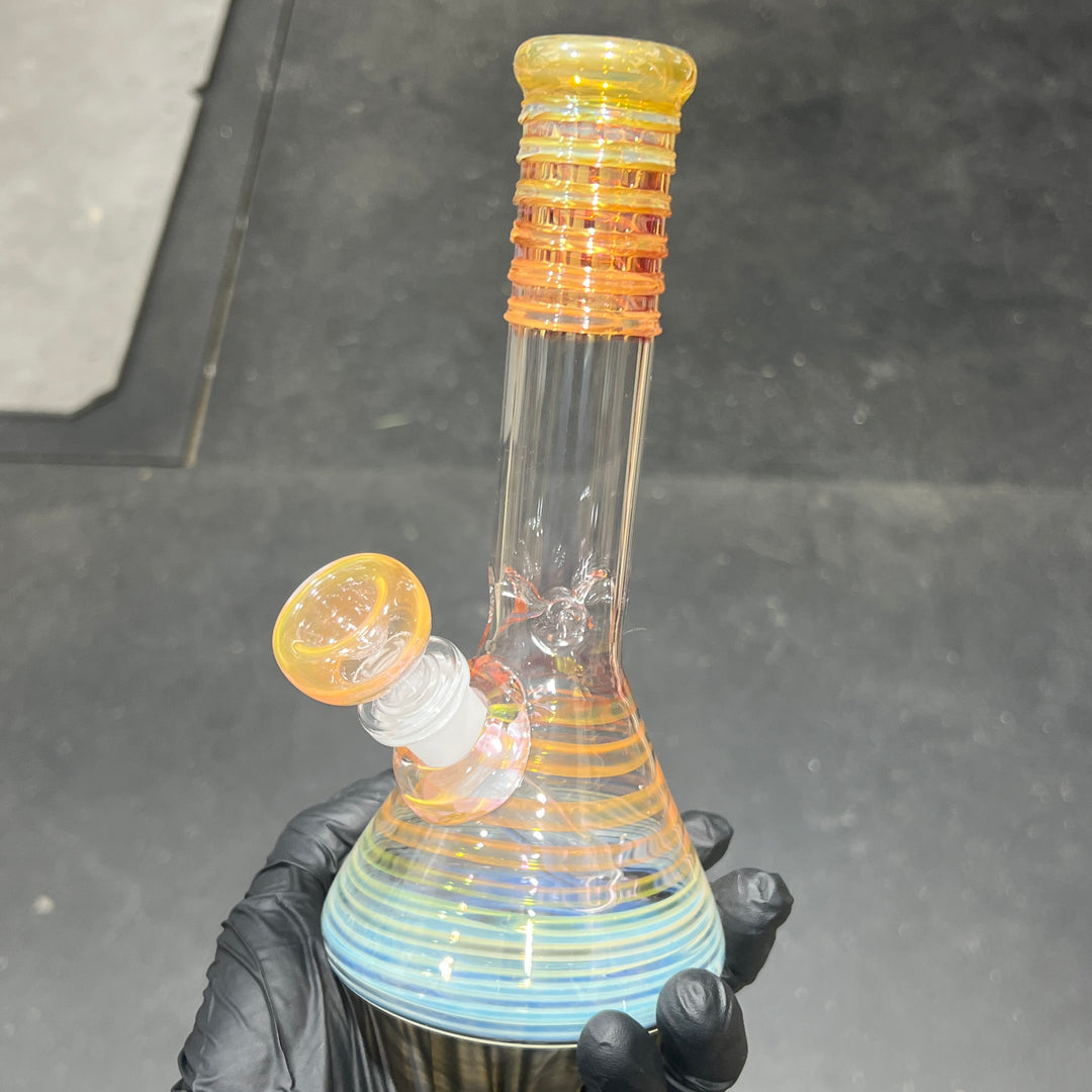 8" Fumed Beaker Bong Glass Pipe Mary Jane's Glass