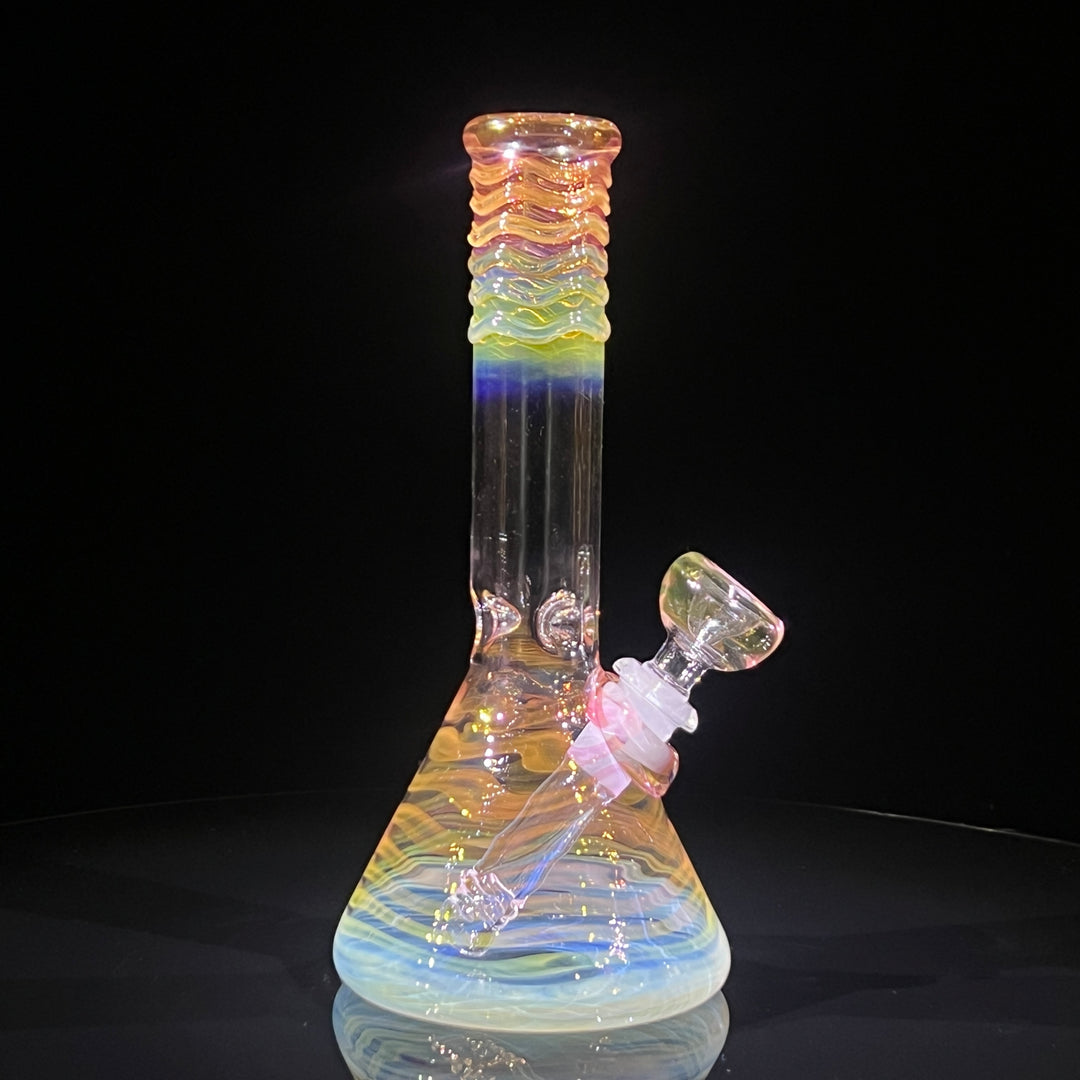 8" Fumed Beaker Bong Glass Pipe Mary Jane's Glass