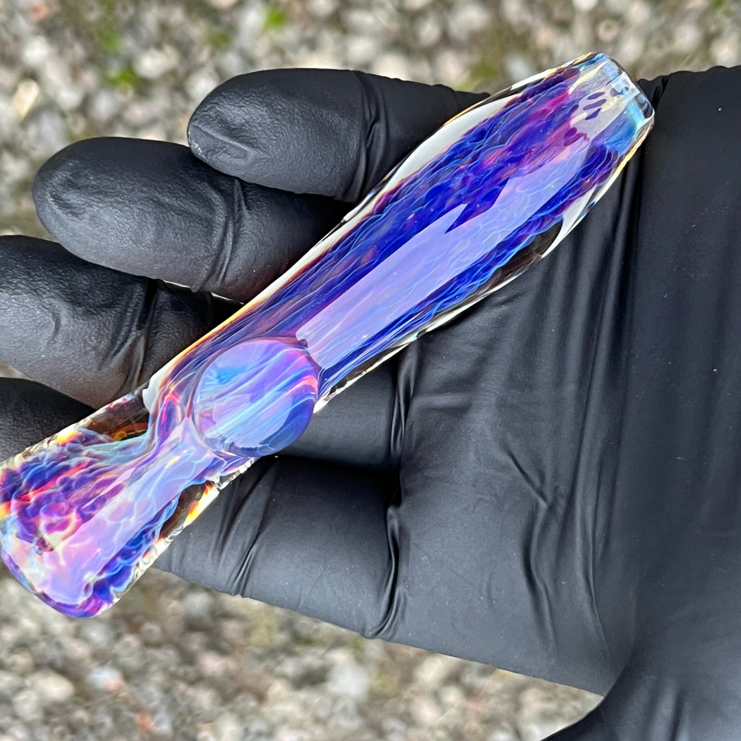 Purple Nebula Chillum Glass Pipe Tako Glass   