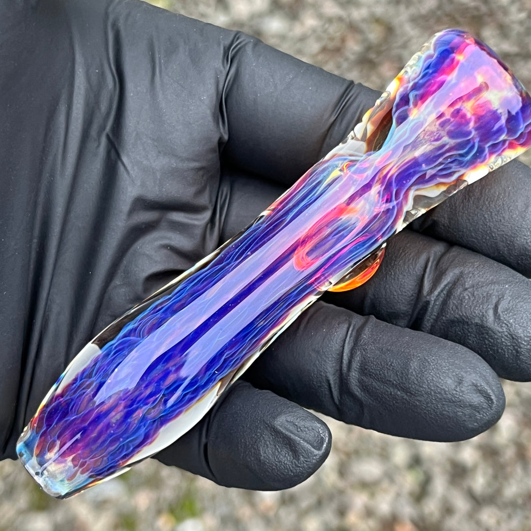 Purple Nebula Chillum Glass Pipe Tako Glass   