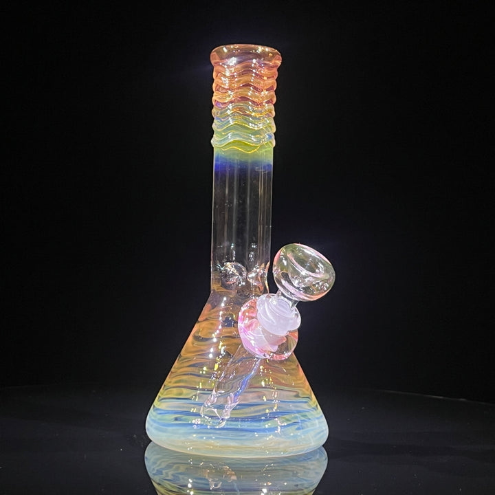 8" Fumed Beaker Bong Glass Pipe Mary Jane's Glass