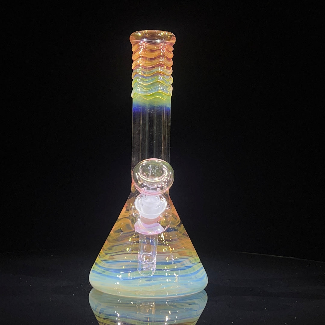 8" Fumed Beaker Bong Glass Pipe Mary Jane's Glass