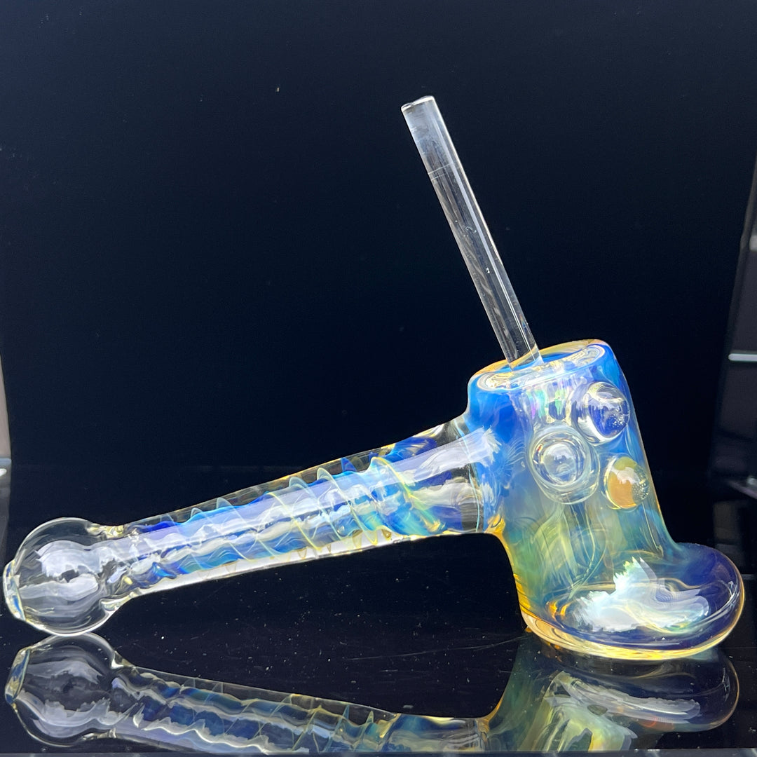 Silver Fumed Hash Hammer Glass Pipe Crondo Glassics   