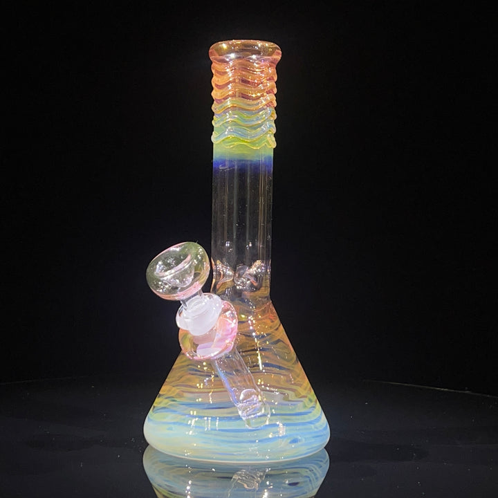 8" Fumed Beaker Bong Glass Pipe Mary Jane's Glass