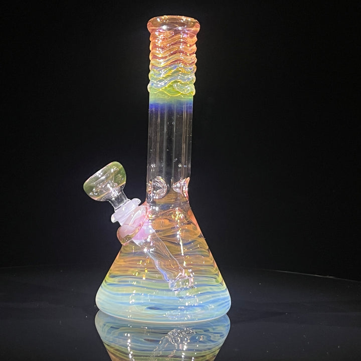 8" Fumed Beaker Bong Glass Pipe Mary Jane's Glass