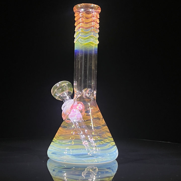 8" Fumed Beaker Bong Glass Pipe Mary Jane's Glass