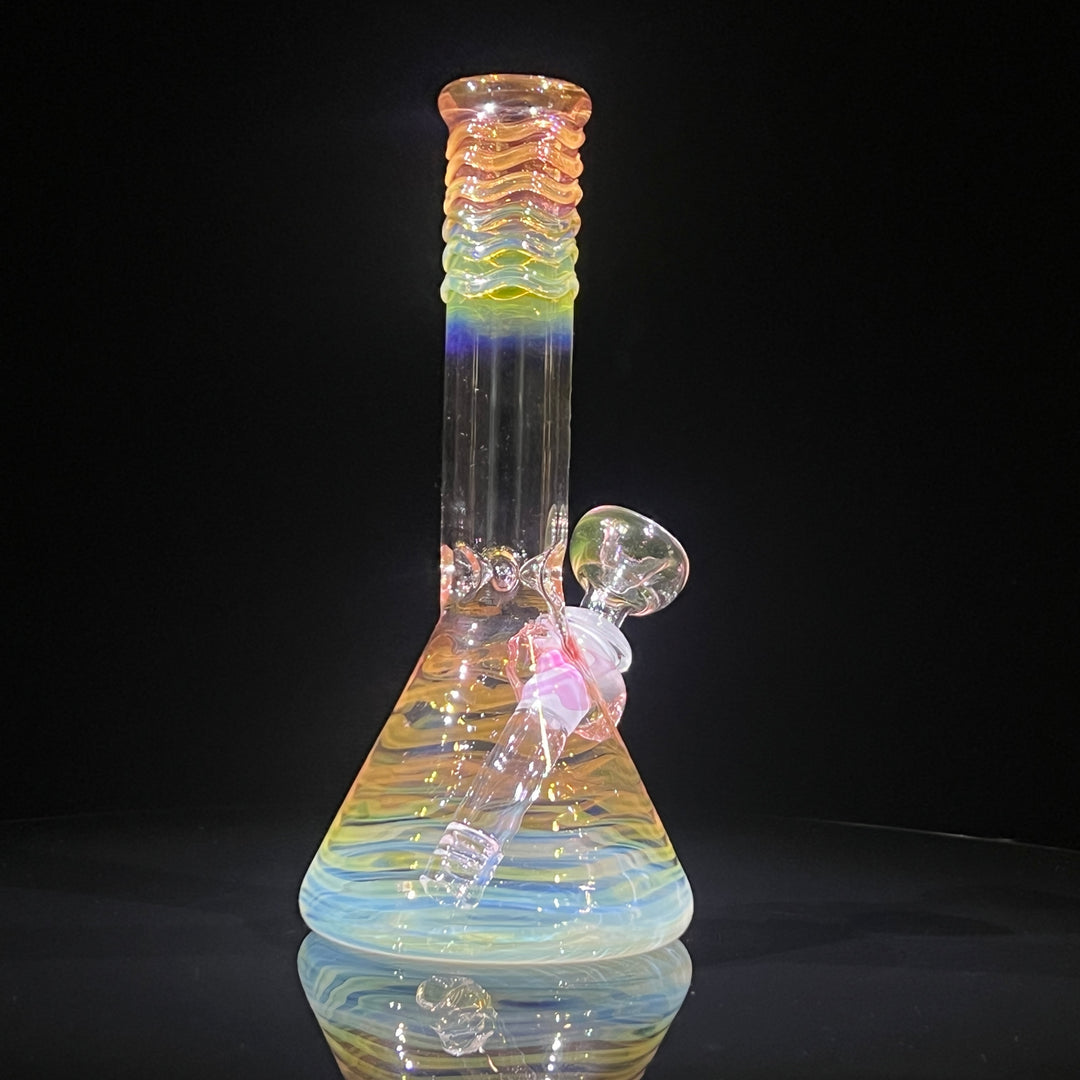 8" Fumed Beaker Bong Glass Pipe Mary Jane's Glass