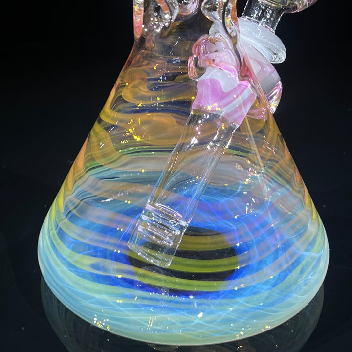 8" Fumed Beaker Bong Glass Pipe Mary Jane's Glass