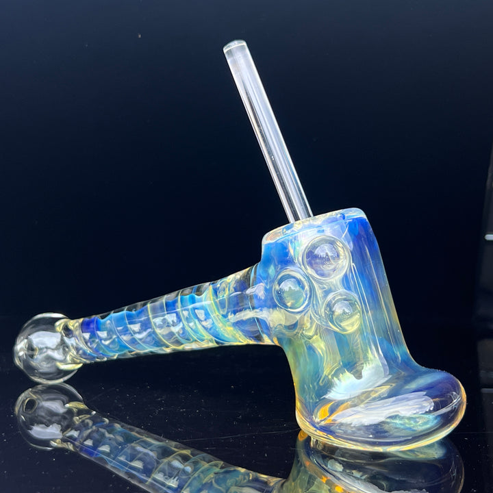 Silver Fumed Hash Hammer Glass Pipe Crondo Glassics   