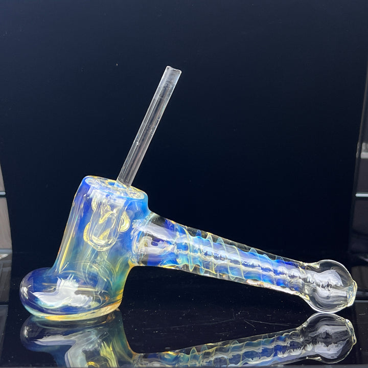 Silver Fumed Hash Hammer Glass Pipe Crondo Glassics   